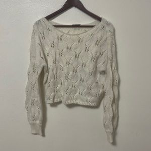 Medium Wild Fable Crop Top Beige Sweater
